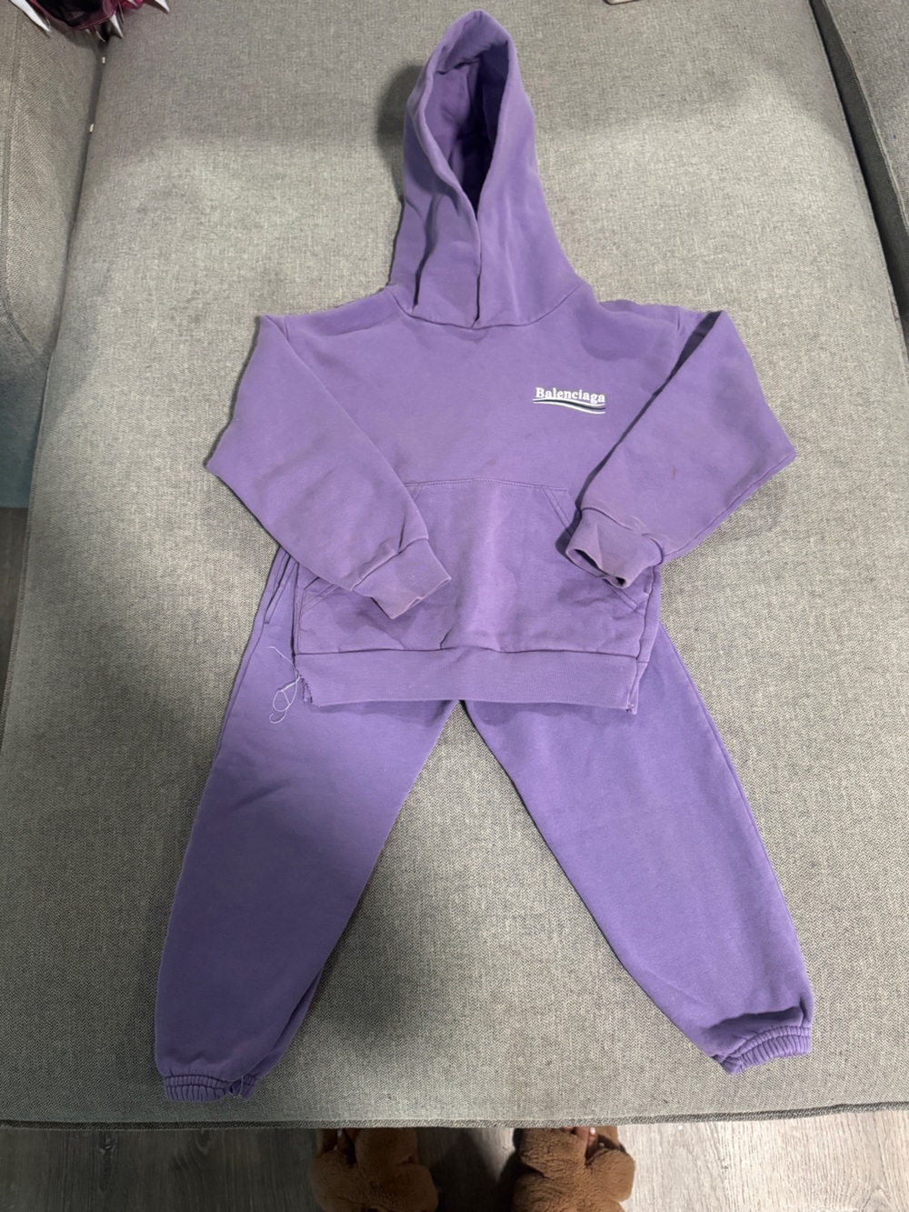 Balenciaga Kids Purple Hoodie & Joggers Set